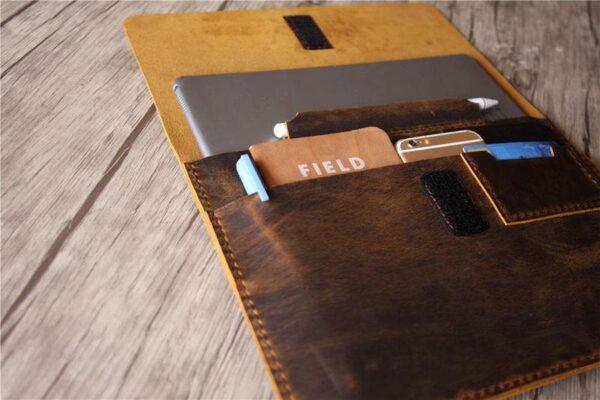 Monogrammed Leather Surface Pro X Case Sleeve