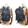 Black Canvas Backpack Purse Bag - Image 5