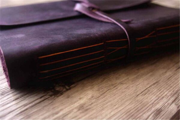 Handcrafted Leather Graduation Guest Book Album - Image 2