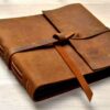 Engraved Leather Bridal Shower Guest Book Album