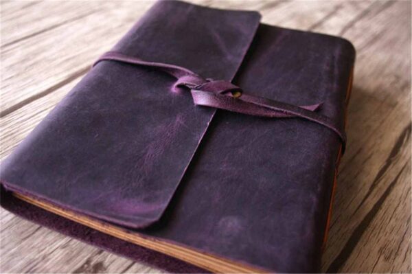 Handcrafted Leather Graduation Guest Book Album - Image 3