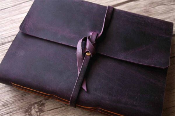 Handcrafted Leather Graduation Guest Book Album - Image 4