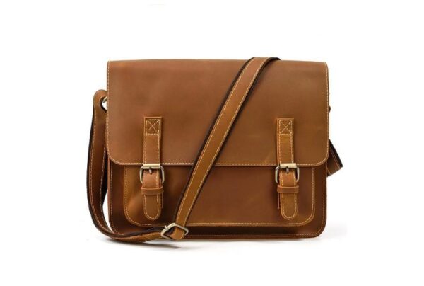 Mens Leather Shoulder Bag Womens Satchel Messenger