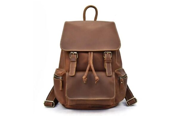 GENUINE LEATHER BACKPACK WOMENS / MEN'S RUCKSACK PURSE - Image 4