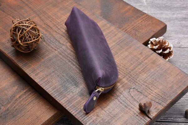 Engraved Leather Pen Sleeve Holder - Image 3