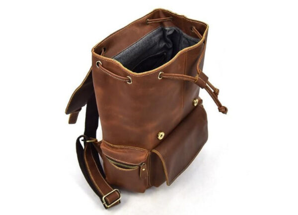 GENUINE LEATHER BACKPACK WOMENS / MEN'S RUCKSACK PURSE - Image 5