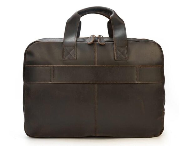 BROWN DUFFLE BAG LEATHER MENS STYLE - Image 2