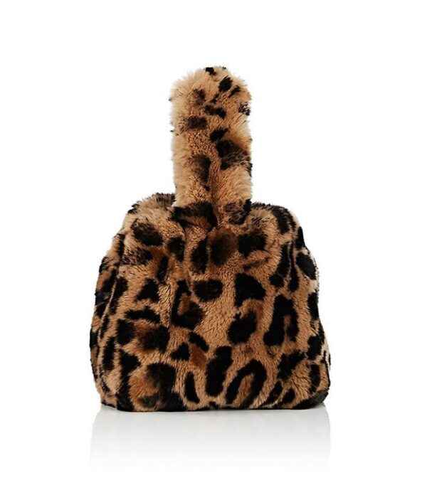 leopard style fur bag