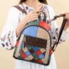 WOMENS SMALL COLORFUL CROCODILE LEATHER BACKPACK BAG