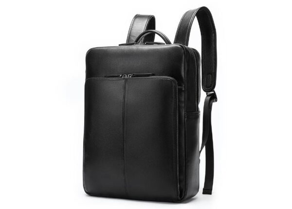 WOMENS BLACK LEATHER BACKPACK PURSE