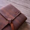 Monogrammed Leather Memorial Service Guest Book - Image 2