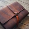Monogrammed Leather Memorial Service Guest Book - Image 3
