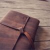 Monogrammed Leather Memorial Service Guest Book - Image 5