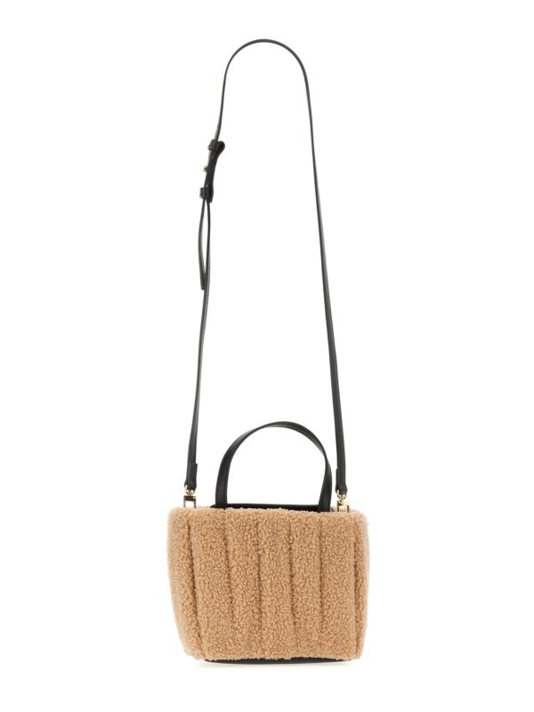 Mini Air Re-fur Bag In Beige - Image 3