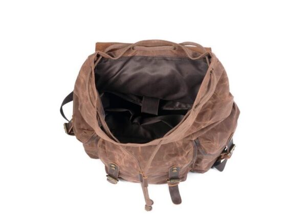 Designer Waxed Canvas Backpack Rucksack Bag for Men - Image 2