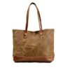 Canvas Handbag Leather Tote Shoulder Bags