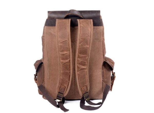 Designer Waxed Canvas Backpack Rucksack Bag for Men - Image 3