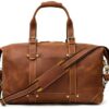 Weekend Zippered Men's Leather Duffle Bag - Image 4