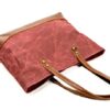 Canvas Handbag Leather Tote Shoulder Bags - Image 6