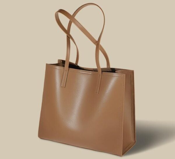 Women's Leather Shoulder Tote Handbag - Image 2