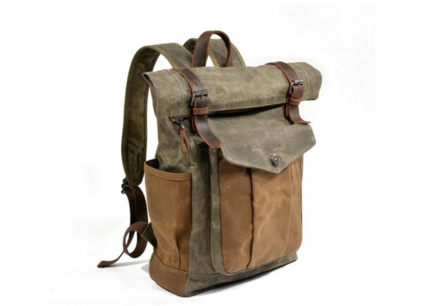 Designer Waxed Canvas Backpack Purse Bag