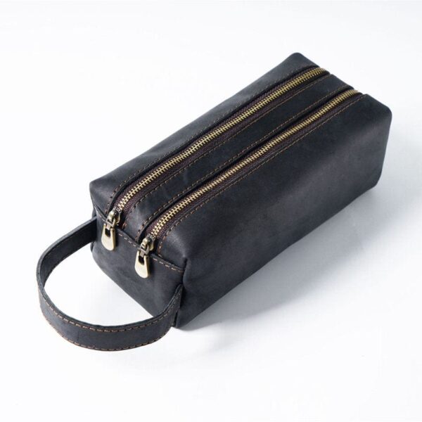 Large Leather Pencil Case Pen Bag - Image 5