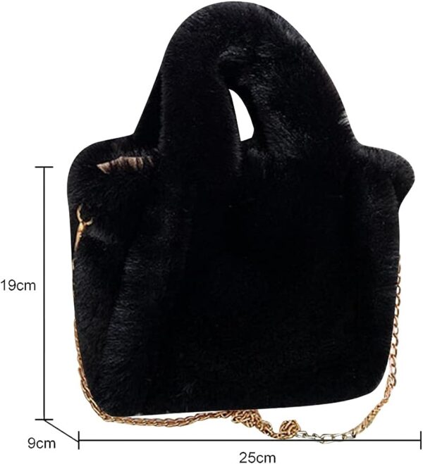 Faux Fox Fur Purse Fuzzy Handbags for Women - Image 3