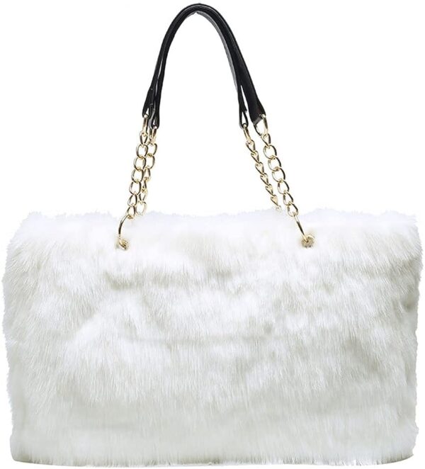Tote Bag large Shoulder Bag Fleece Faux Fur Hobo Tote Bag