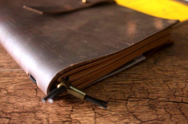 Old Aged Looking Leather Refillable Bound Journal - Image 3