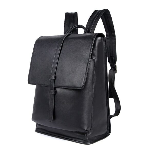 Small Black Leather Backpack Purse Bag