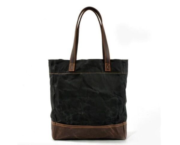 Canvas Leather Handbags Leather Tote Bags - Image 5