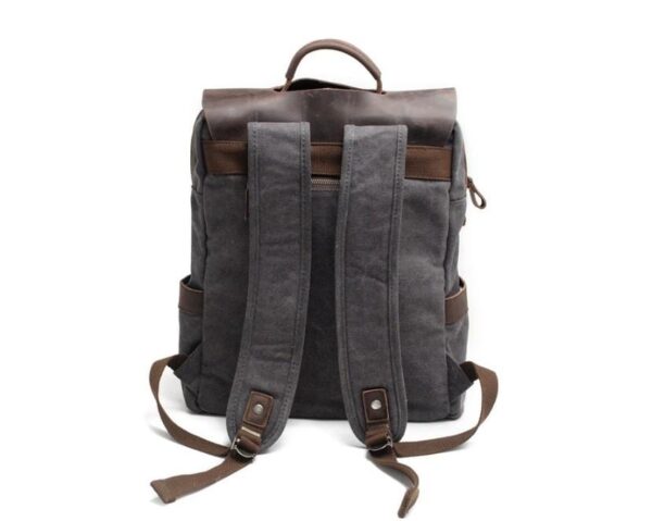 Canvas Laptop Backpack Bag Travel Rucksacks - Image 3