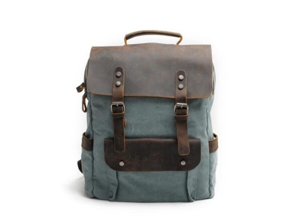 Canvas Laptop Backpack Bag Travel Rucksacks - Image 5