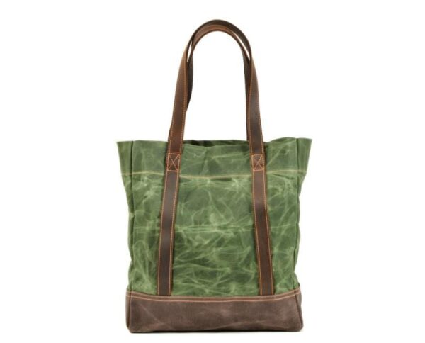 Green Canvas Work Tote Handbags Womens - Image 4