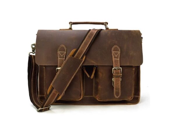 Distressed Leather Messenger Bag Womens Satchel