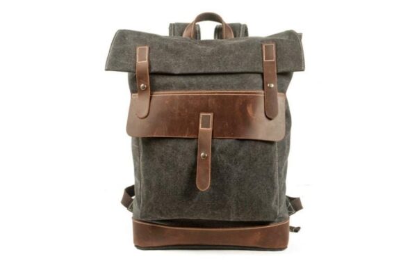 Vintage Canvas Hiking Backpack Rucksack Bag - Image 5