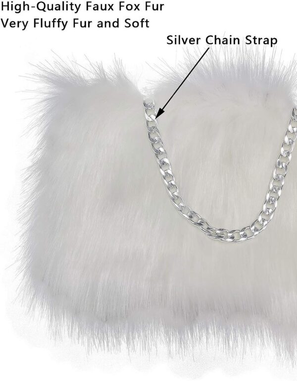 Furry Tote Bag Large Fuzzy Bag Cute Plush Bag - Image 4