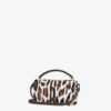 Animal print sheepskin pouch