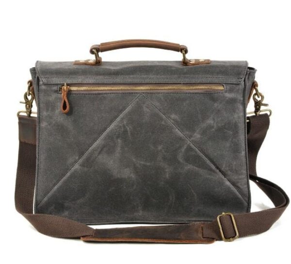 Retro Canvas Leather Messenger Shoulder Bag - Image 2