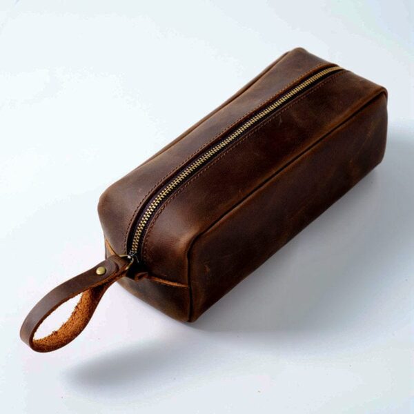 Practical Leather Pencil Case Pen Bag Box - Image 5