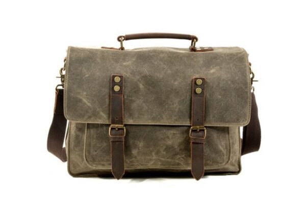 Retro Canvas Leather Messenger Shoulder Bag