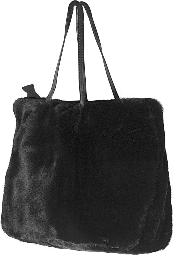 100% Faux Fur Tote Bag for Women - Image 3