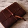Personalized Coffee Leather Bound Sketchbook Journal - Image 5