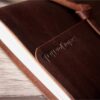 Personalized Coffee Leather Bound Sketchbook Journal - Image 6