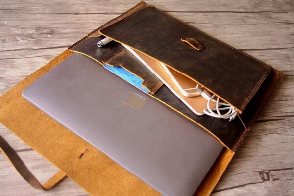 Handcrafted Leather Surface Book Cover Case - Image 2