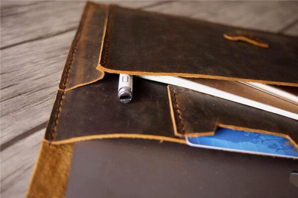 Handcrafted Leather Surface Book Cover Case - Image 4