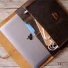 Personalized Leather Macbook Air 13 inch Cover Sleeve - Image 4