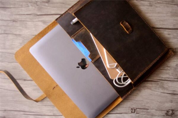 Handcrafted Leather Surface Book Cover Case - Image 5