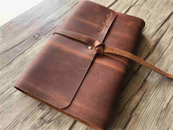 Monogrammed Leather Notebook - Image 2