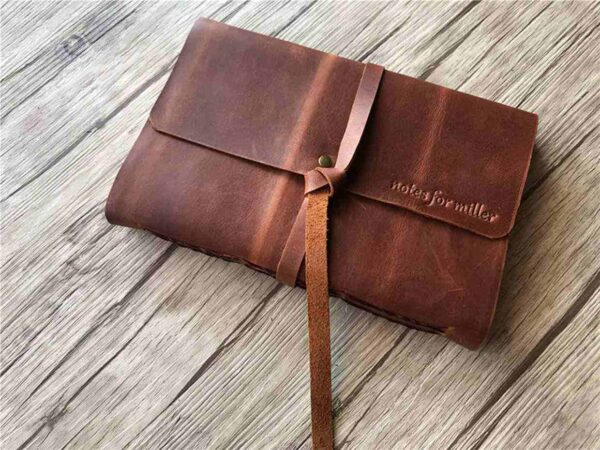 Monogrammed Leather Notebook - Image 3